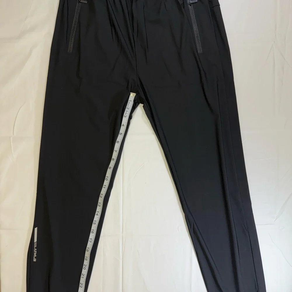 Men’s Dri-Fit Jogger Black Pants - Size L Elastic Waist - Picture 4 of 8